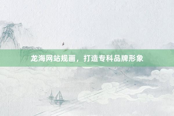 龙海网站规画，打造专科品牌形象